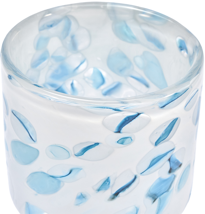 【個人宅配送不可】DGガラスステップポット&ソーサーφ10xH12 ホワイトBP