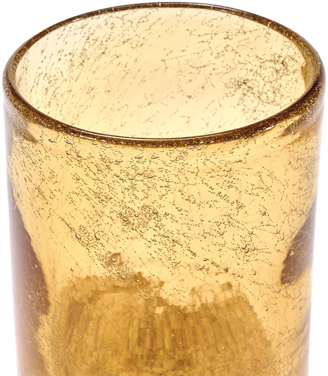 【個人宅不可】DGガラスピラーポット&ソーサー10xH19 サンシャイン