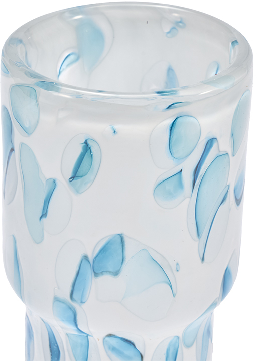 【個人宅不可】DGガラスステップロングポット&ソーサー8.5xH16 ホワイトBP