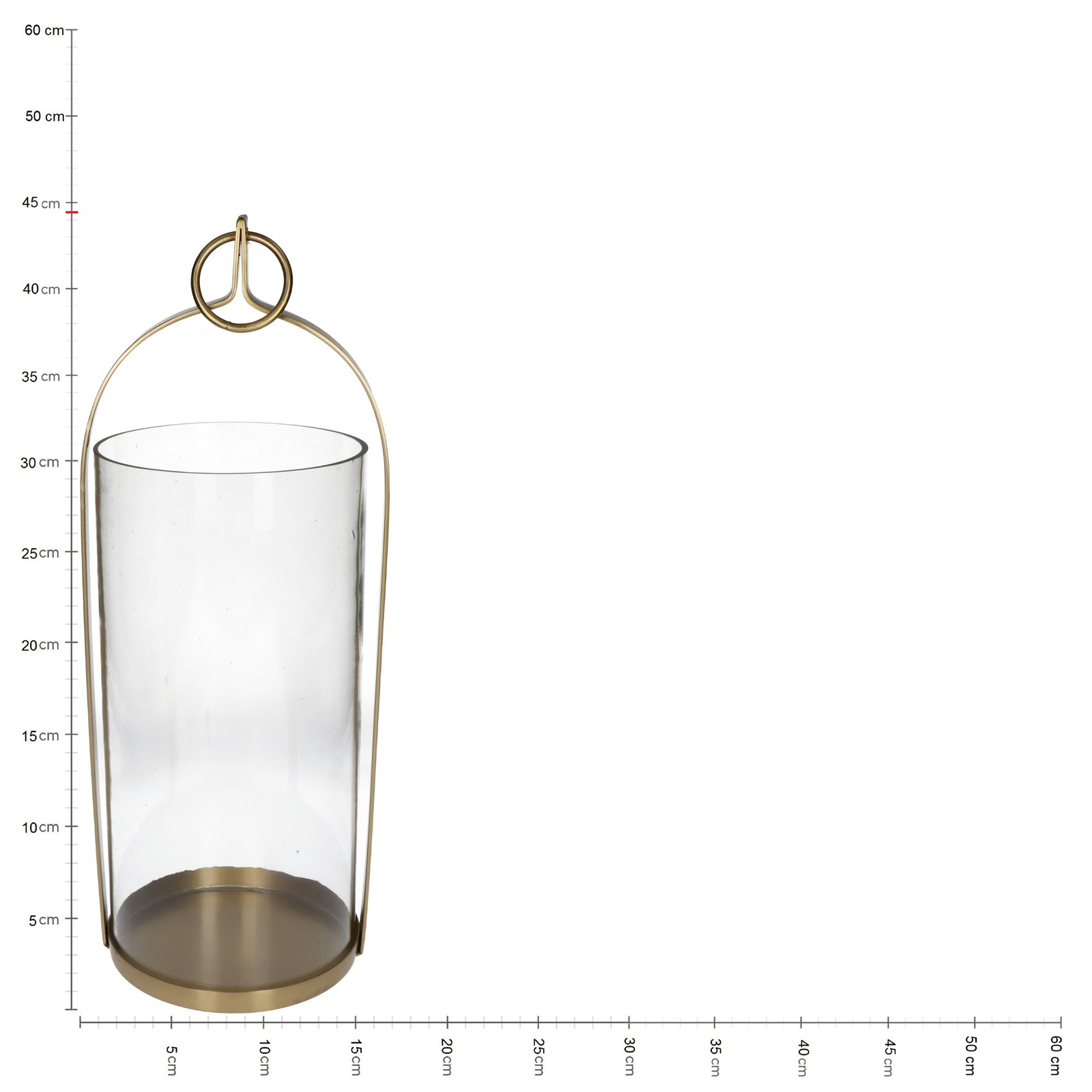 Lantern Gold 16x15x45cm