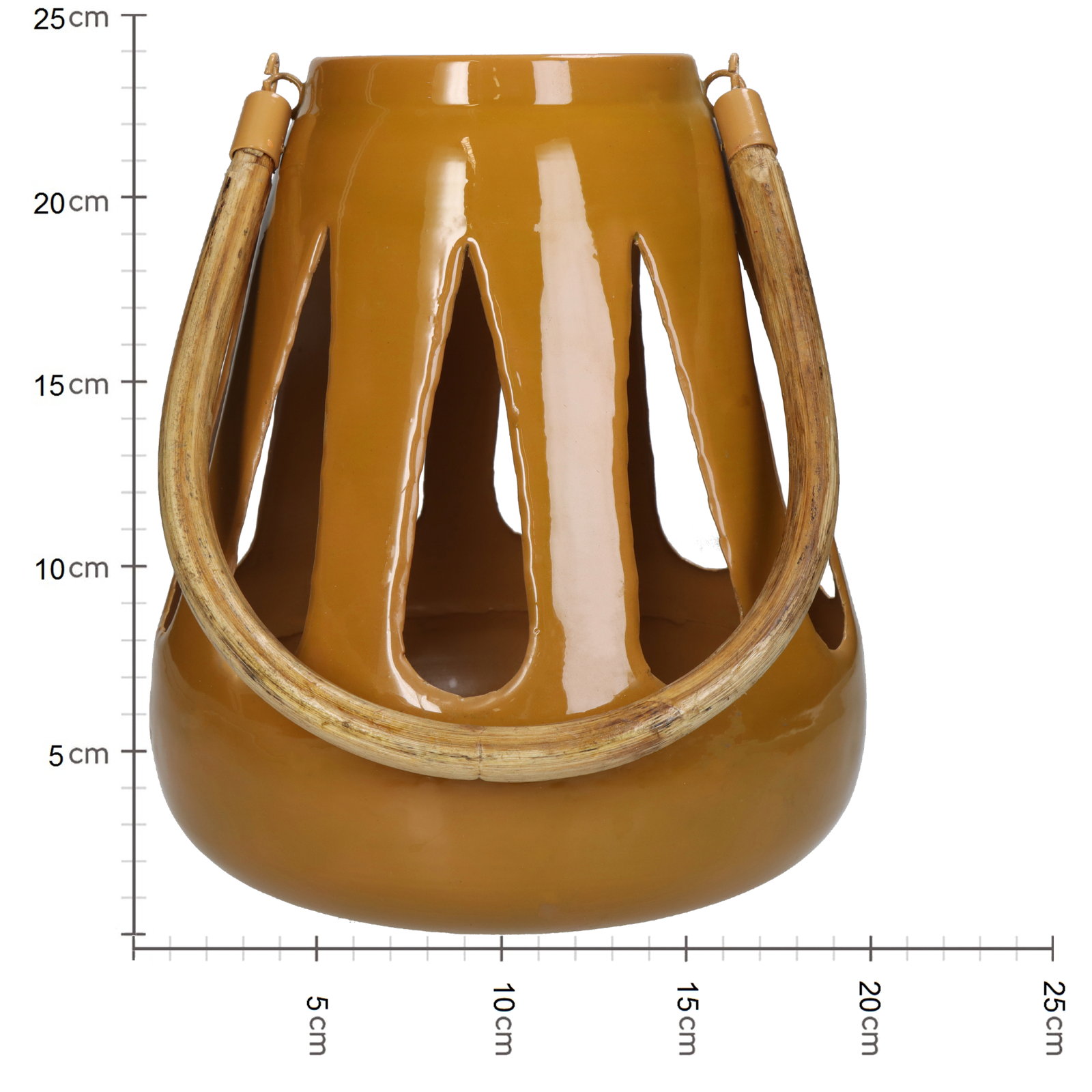 Lantern Iron Ochre 20x20x22cm