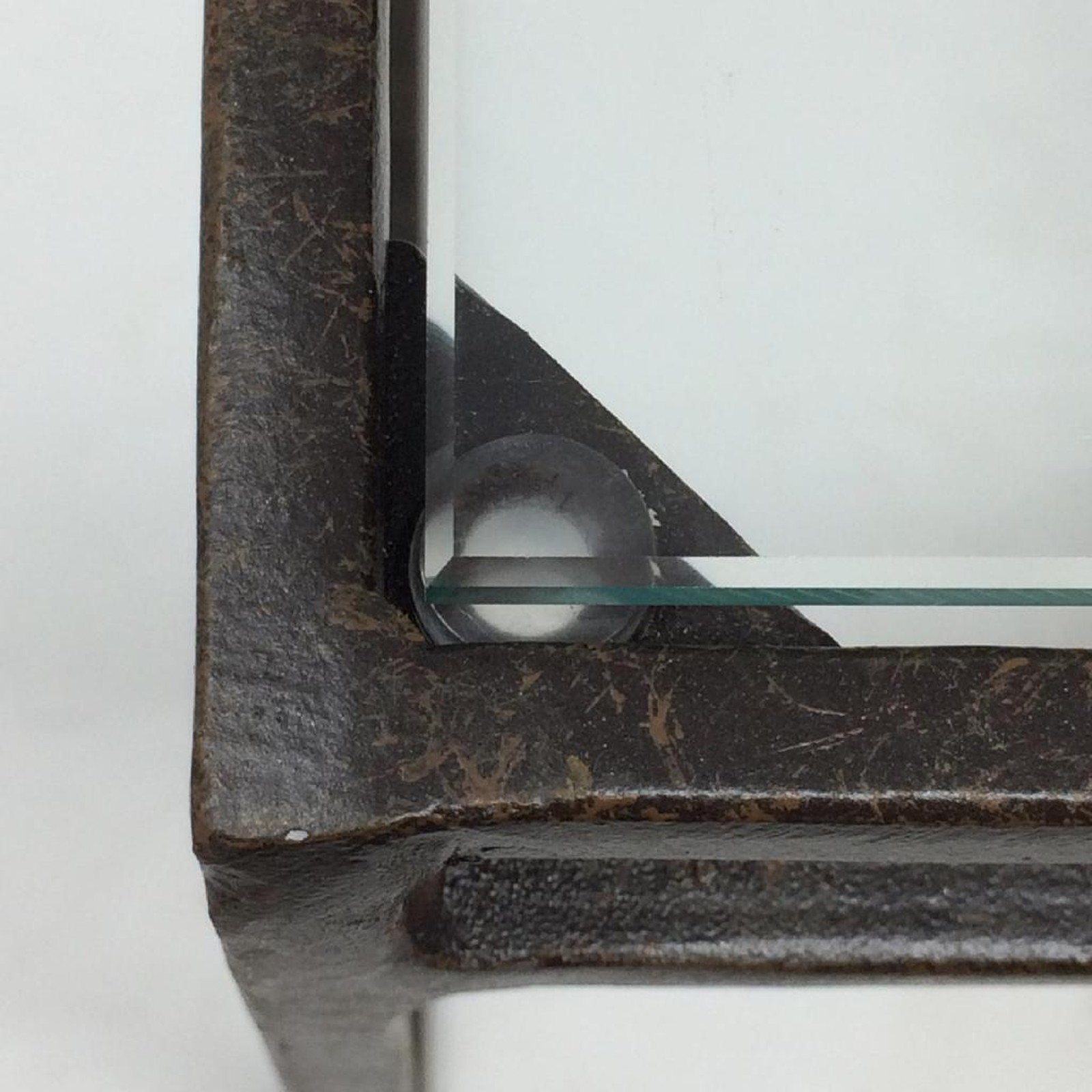 【個人宅配送不可】ジョセフアイアンガラスディスプレイ台ワイドLサイズ