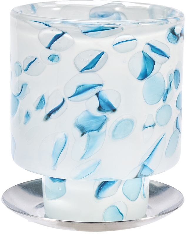 【個人宅配送不可】DGガラスステップポット&ソーサーφ10xH12 ホワイトBP