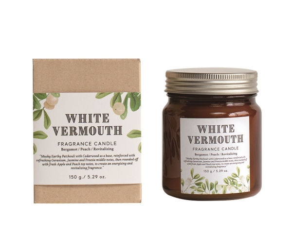 グラス入りキャンドル/ホワイトヴェルモット