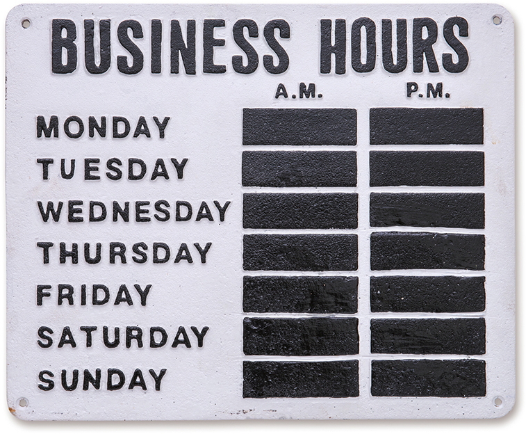 【個人宅不可】サインプレート BUSINESS HOURS