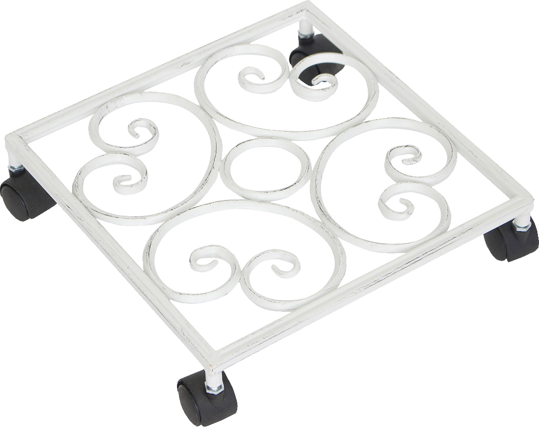 【個人宅不可】プラントトロリースクエアホワイト