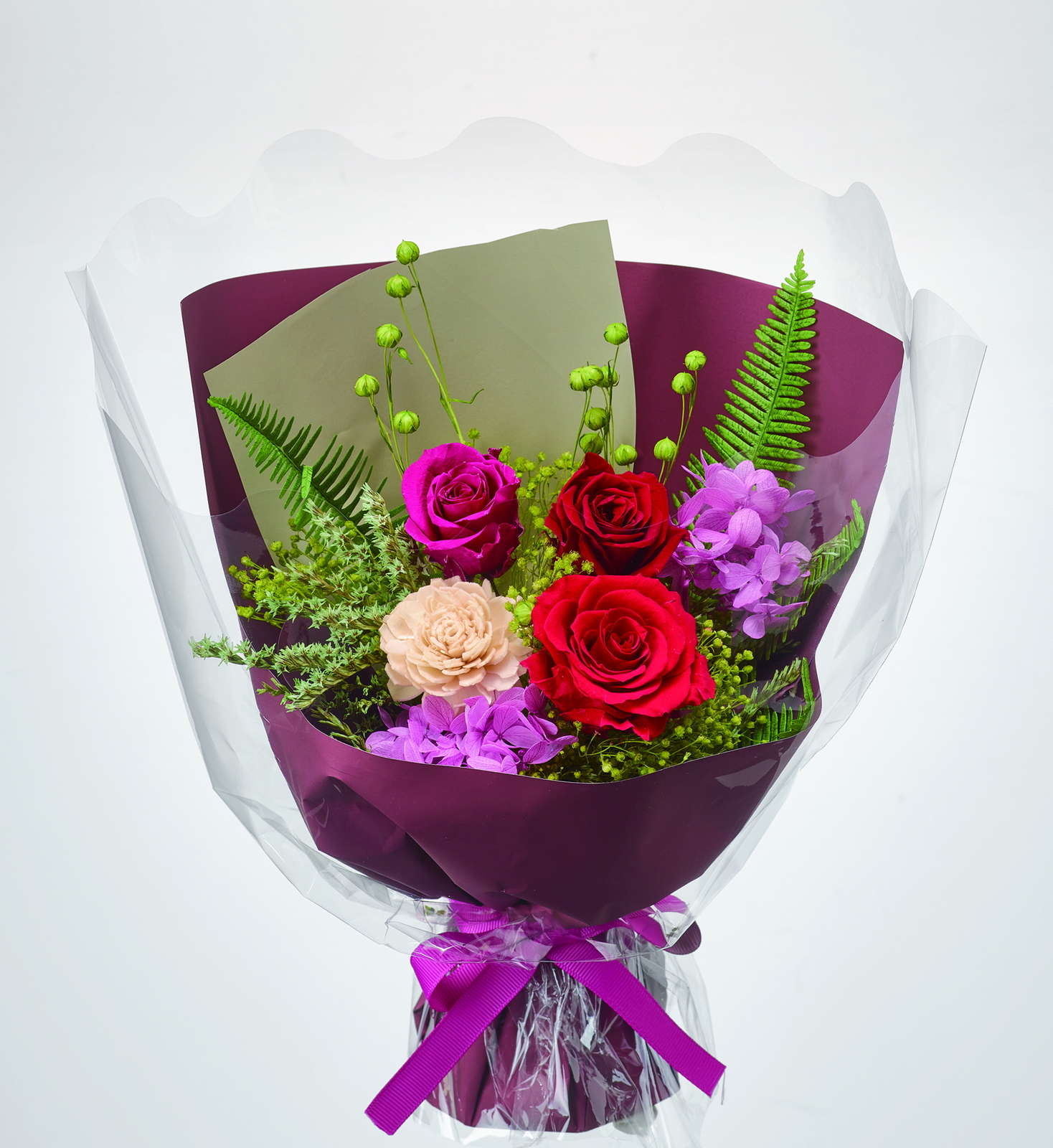 プリザスタンドブーケ レッド