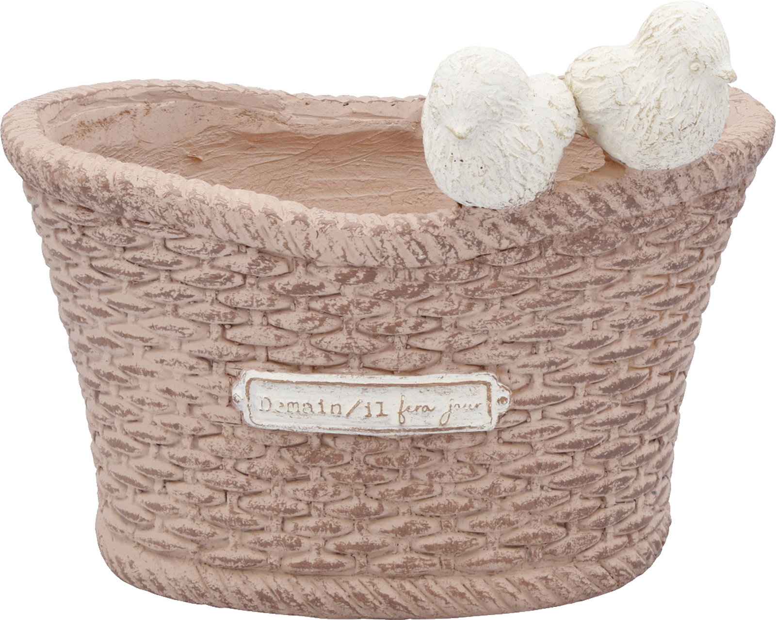 【個人宅配送不可】リリアンバスケットオーバルL-BR