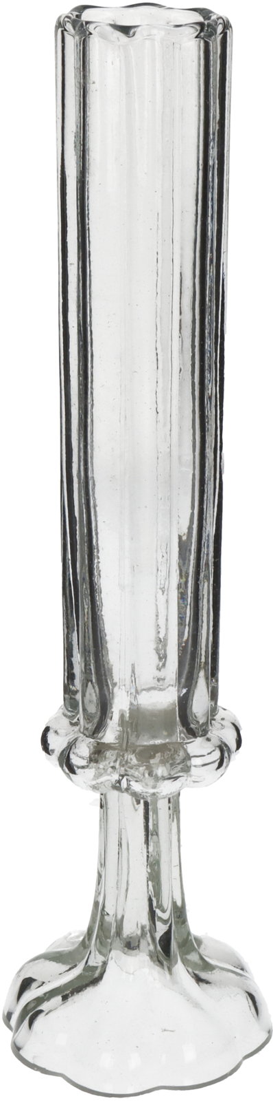 Vase Handmade  Flute Glass Clear 8.5x8.5x33cm