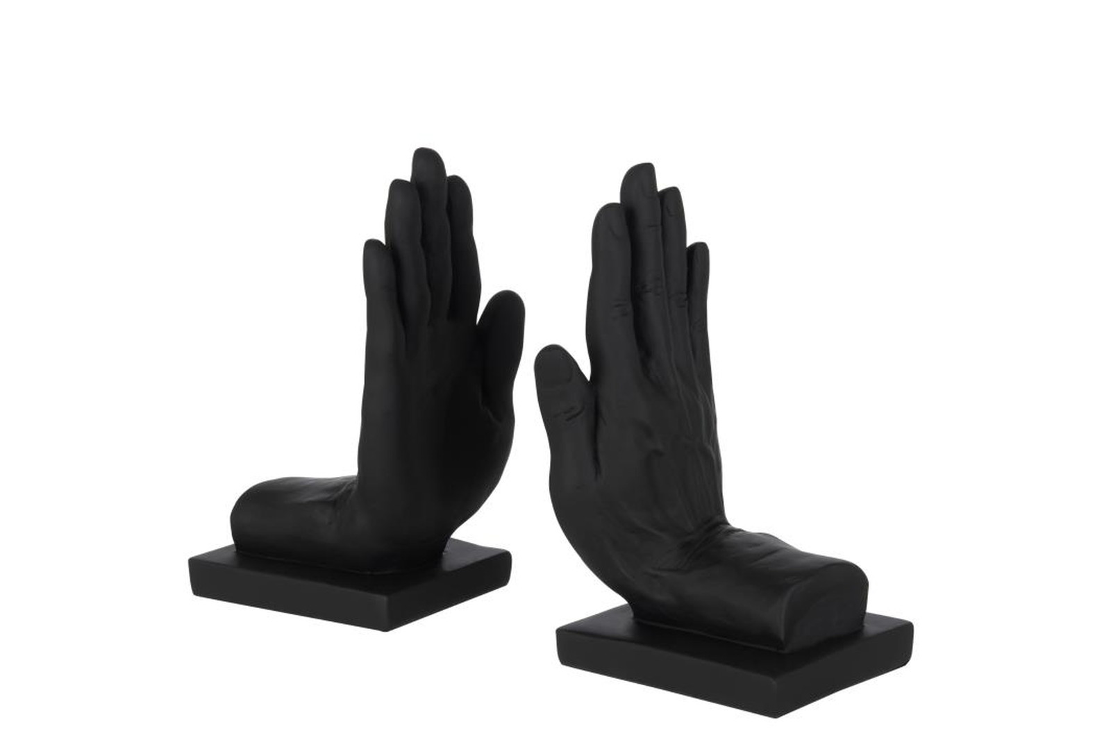 S/2 BOOKEND HANDS POLY B