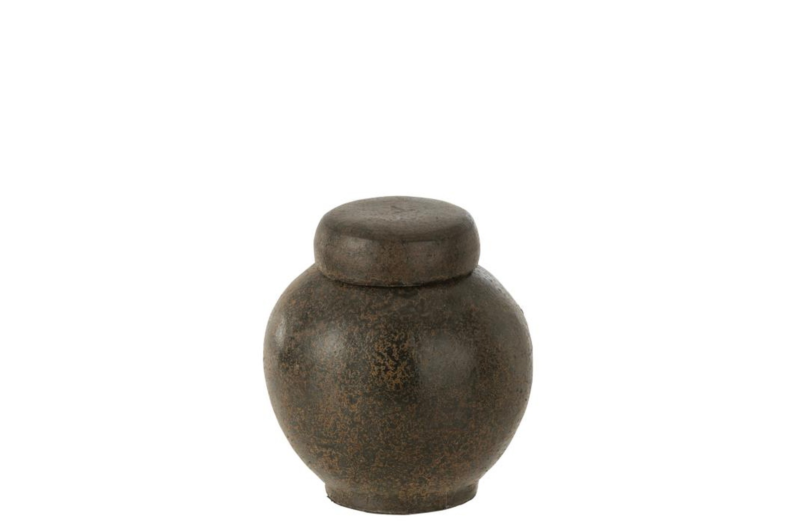 POT WITH LID TERRA BROWN