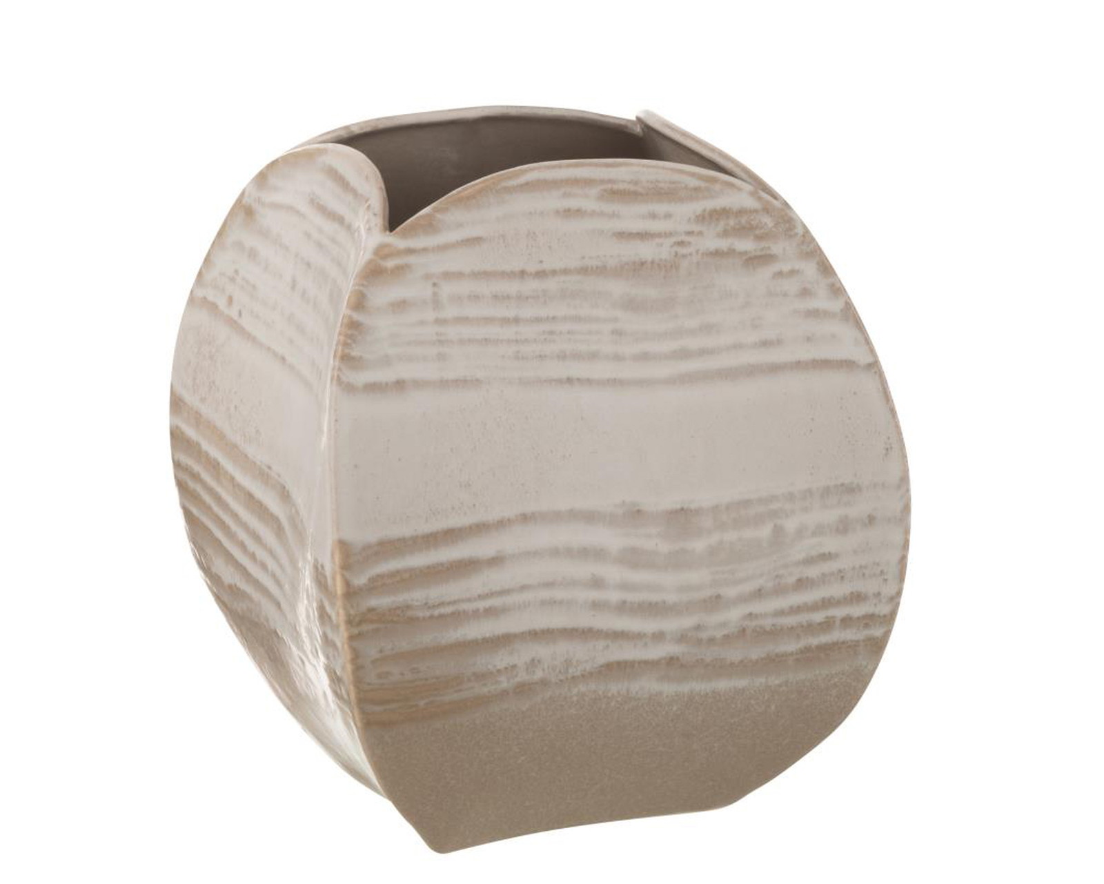 ■VASE ABSTSQR CLAY BEI L