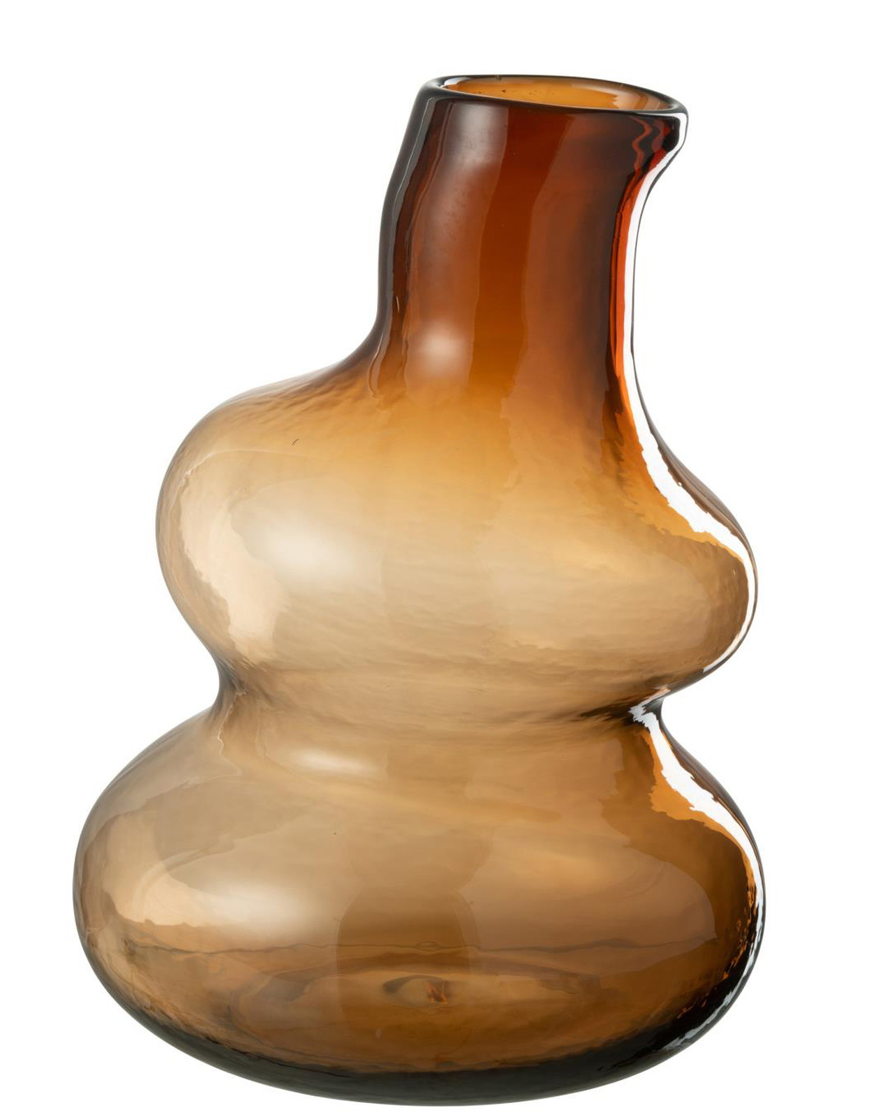 ��VASE FLASK GLASS BROWN L