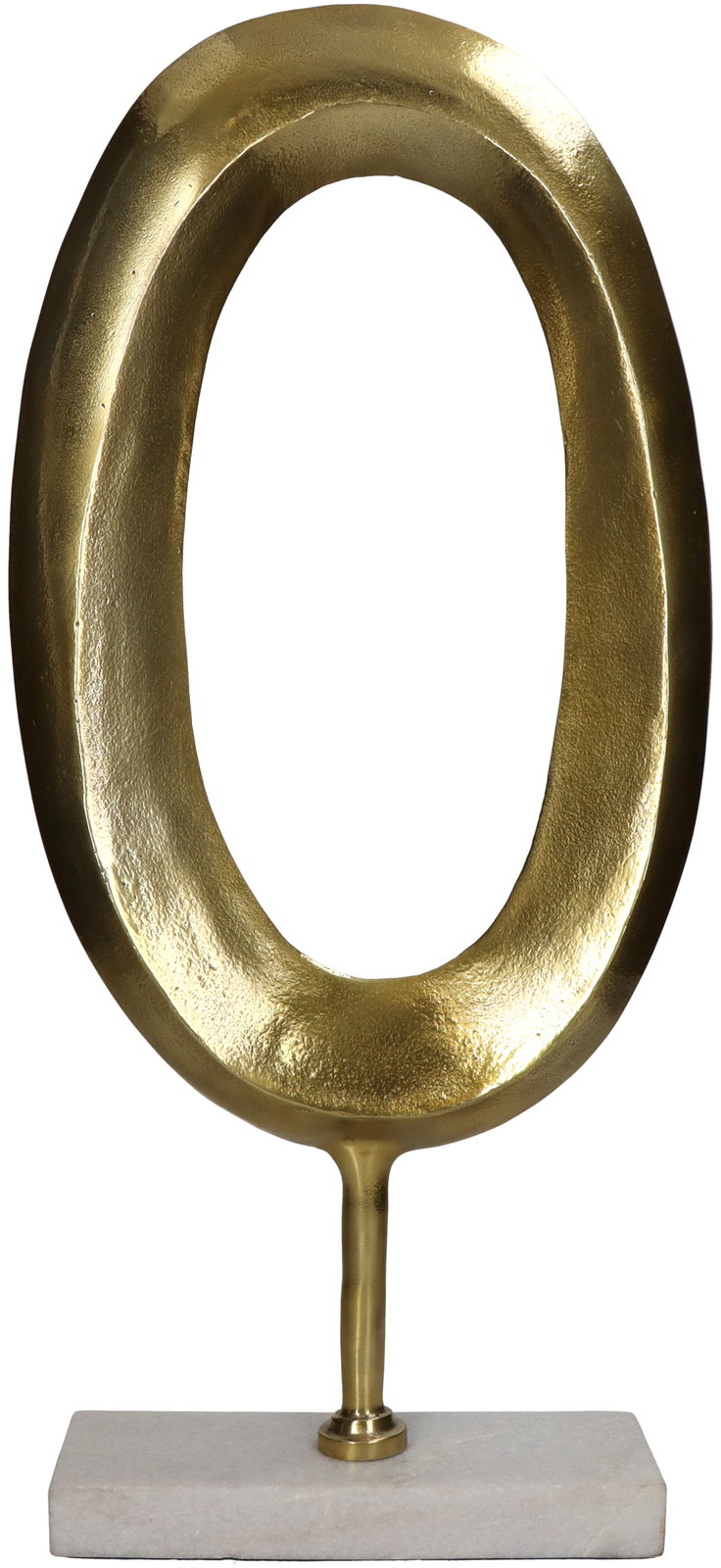 Ornament Oval Aluminium Gold 24x7.5x51cm