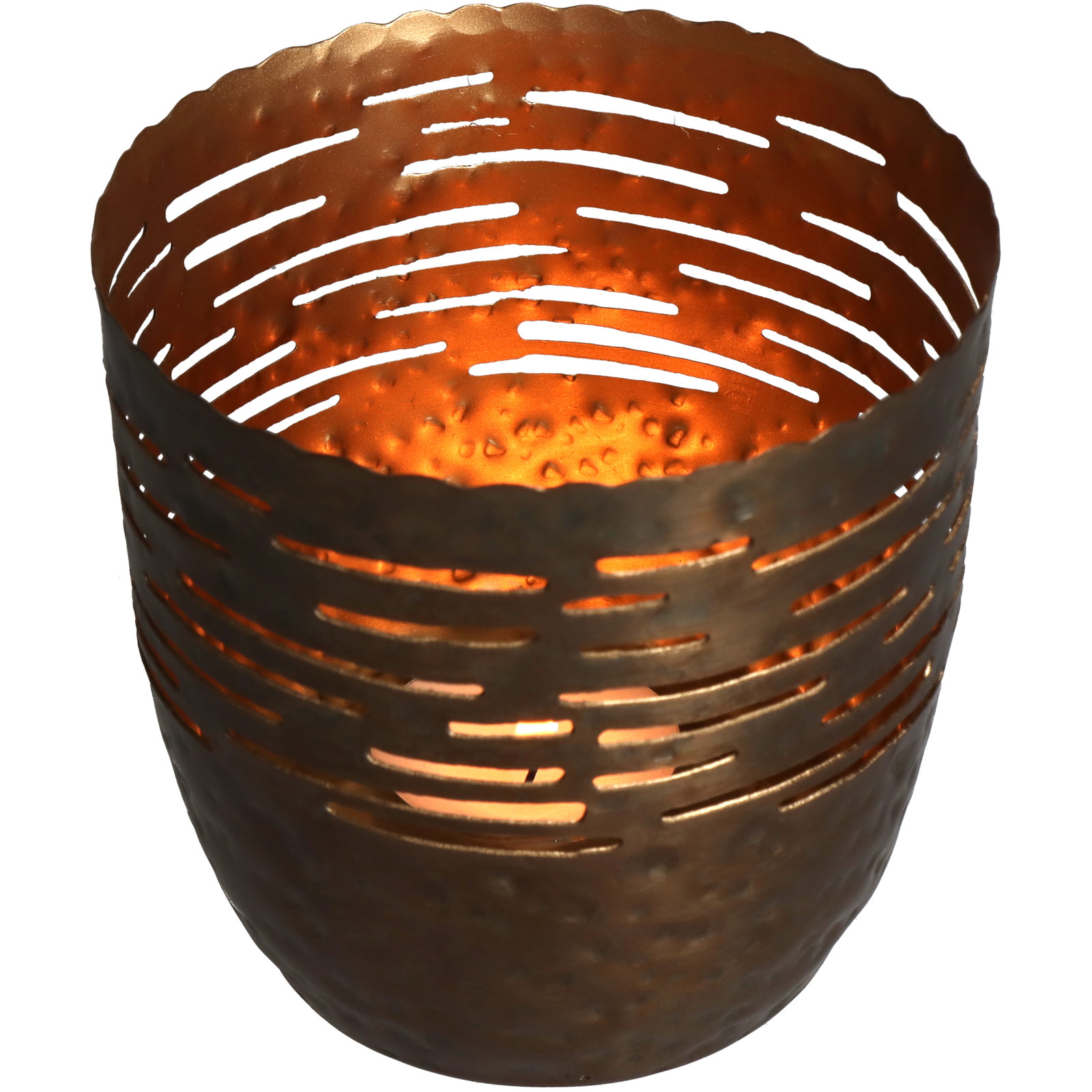 Candle Holder Bronze 10x10x10cm