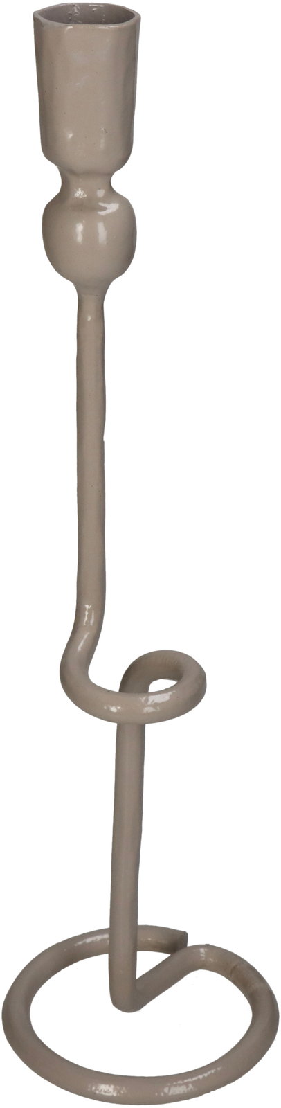 Candle Stick Iron Beige