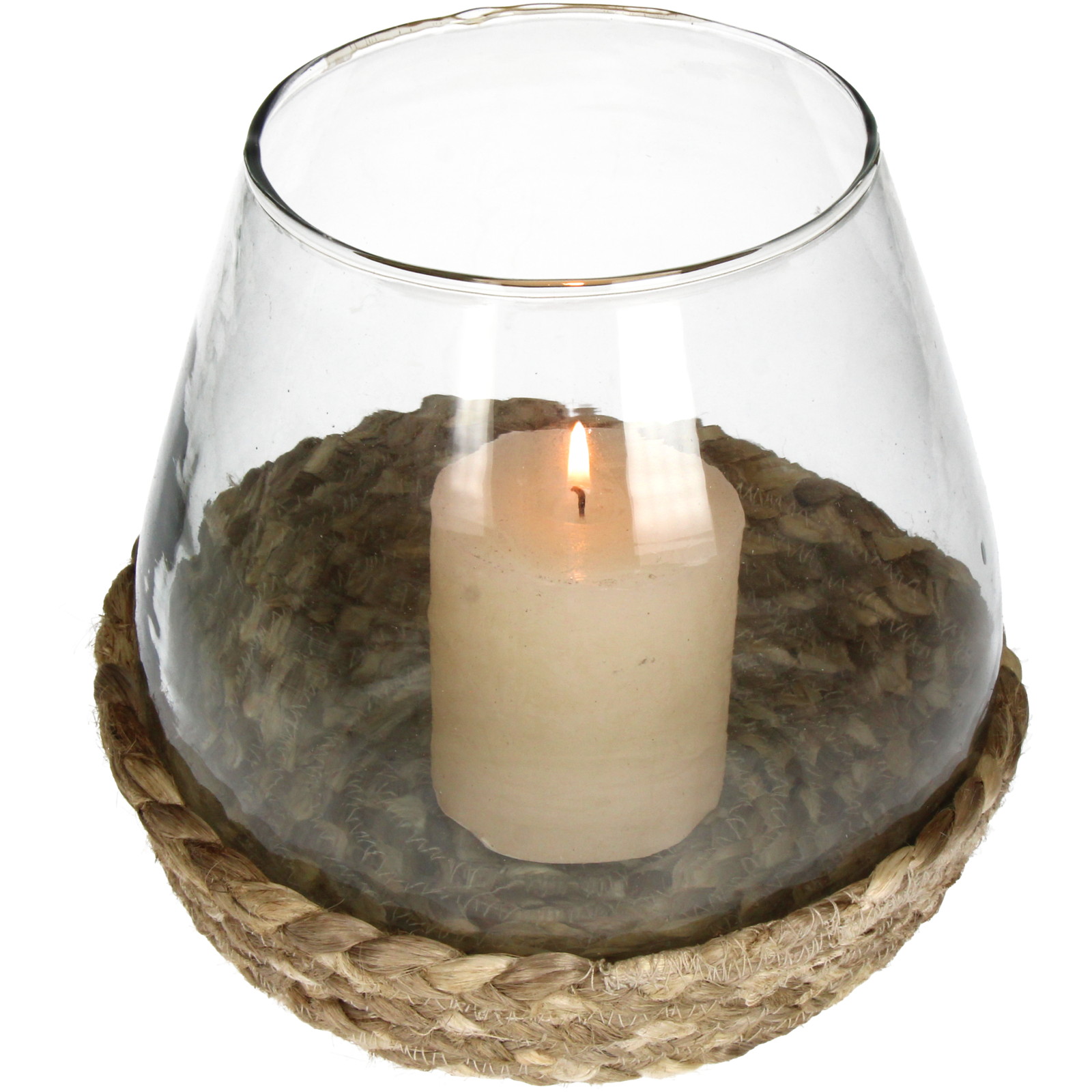 Candle Holder Glass Clea