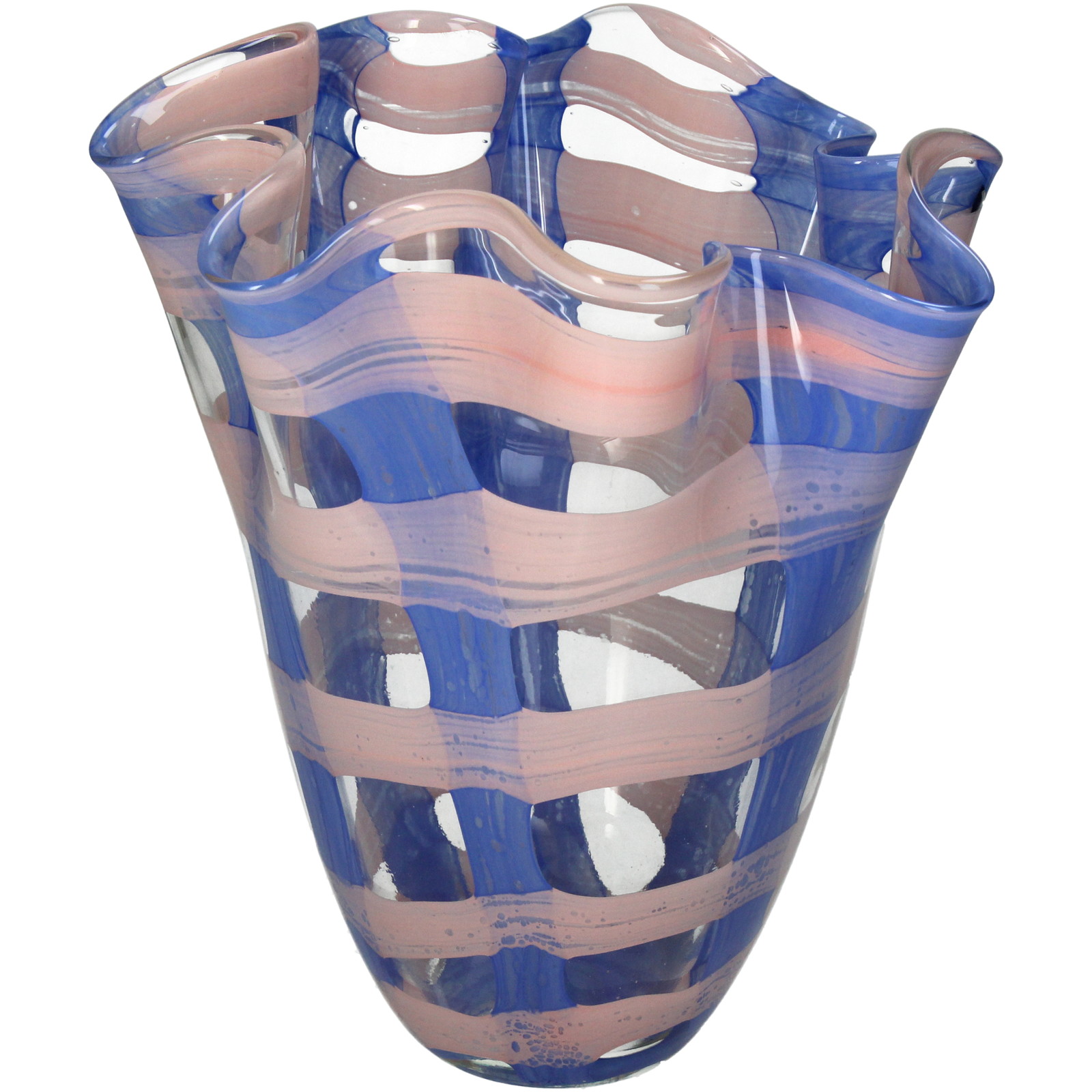 Vase Glass Blue 21x21x24.5cm