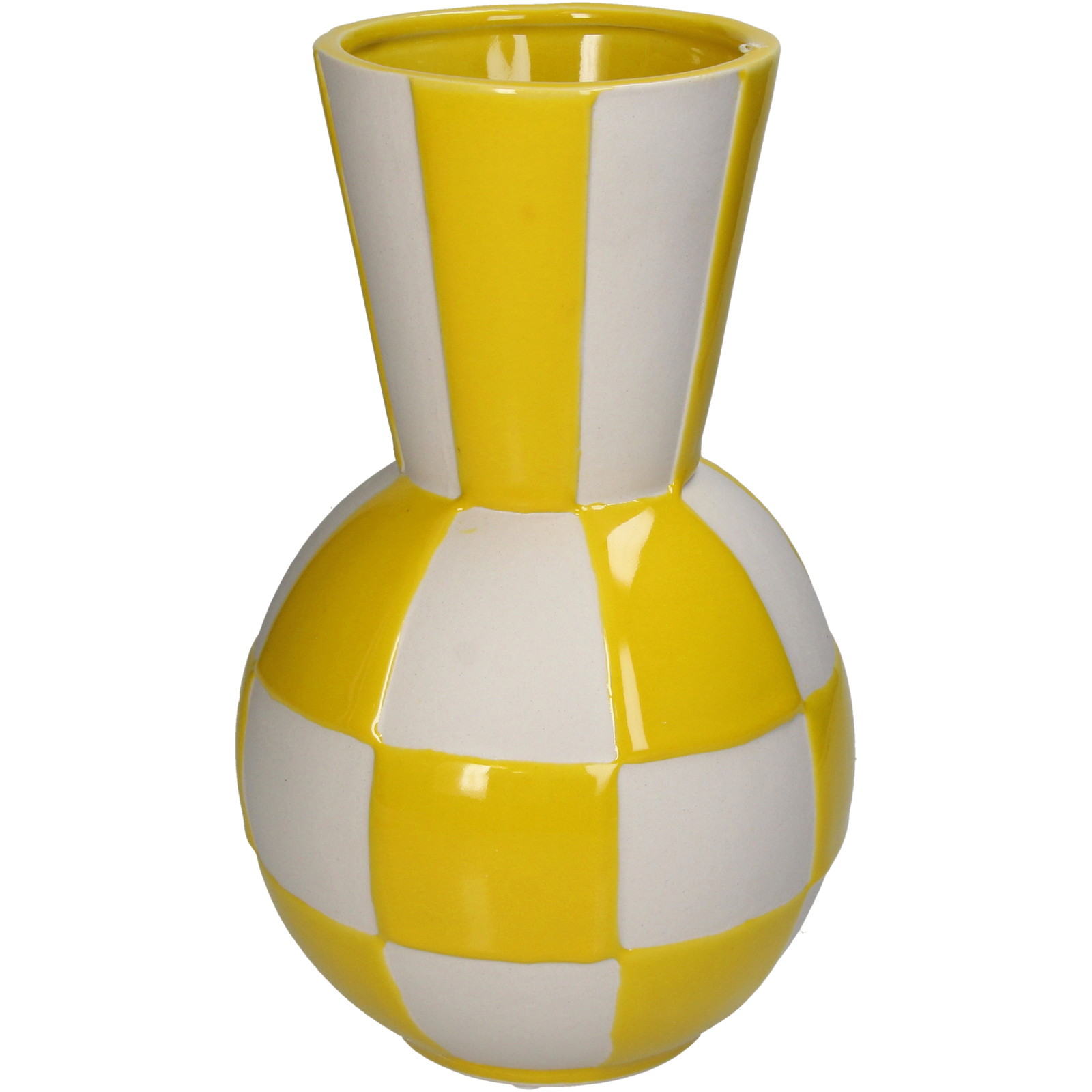 ■Vase Stoneware Yellow