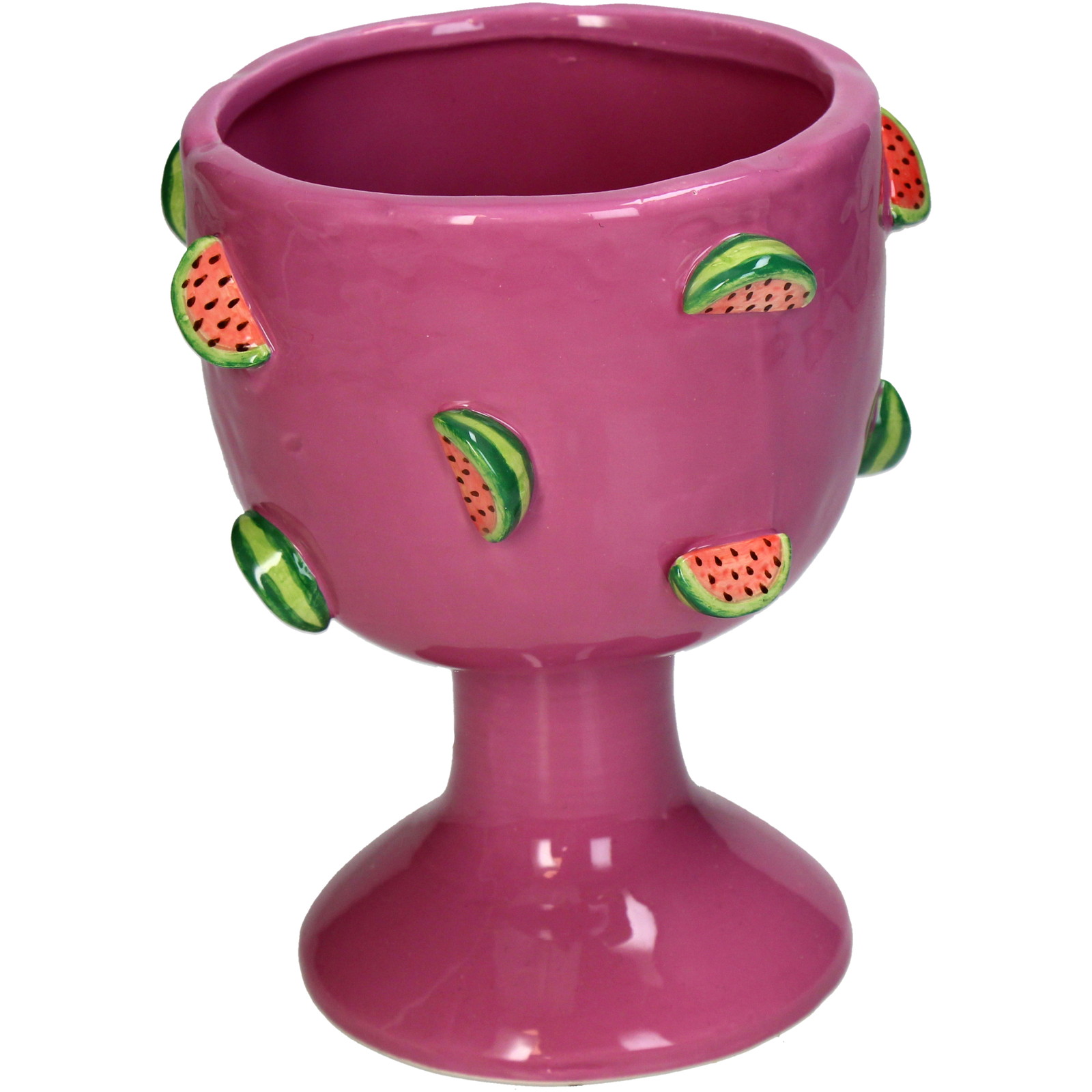 Planter Melon Dolomite Purple 13.5x13.5x16.5cm