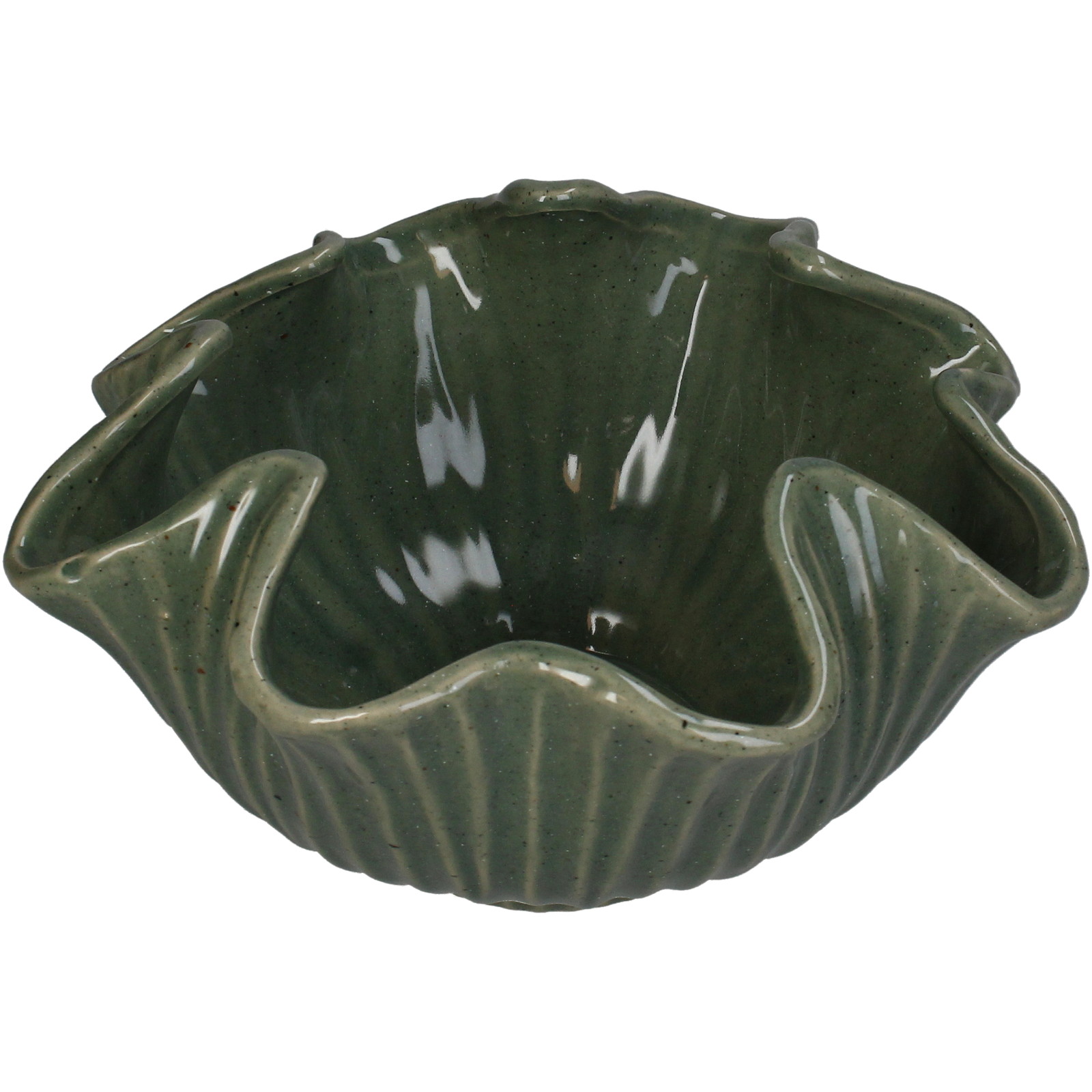 ��Planter Stoneware Green