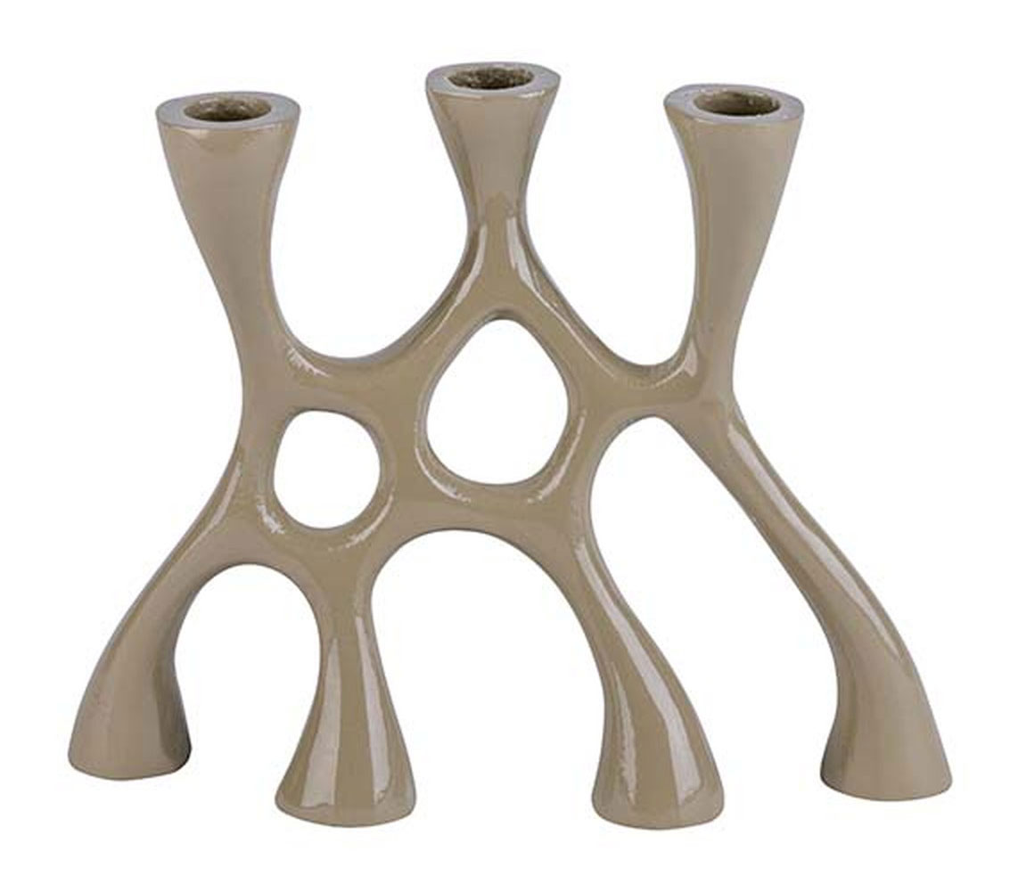 ■MARY CANDLE HOLDER GREY OLIVE S