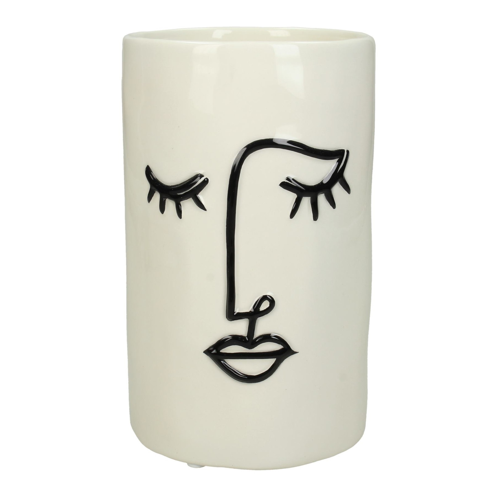 Planter Face White 18x11x11cm