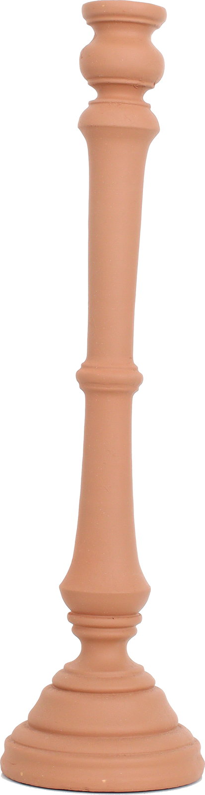 Candle Stick Polyresin Terra 15x15x55cm