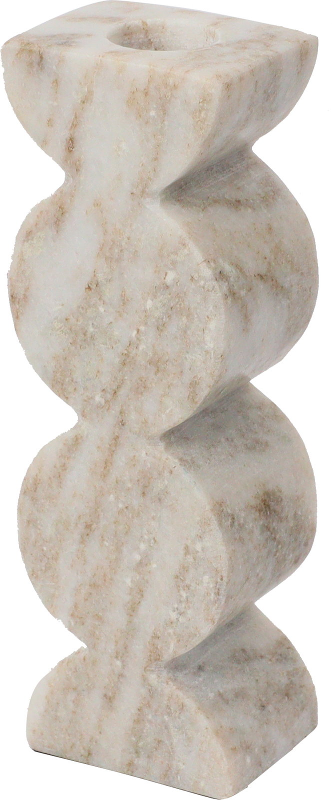 Candle Stick Marble Beige 5x4x15.5cm