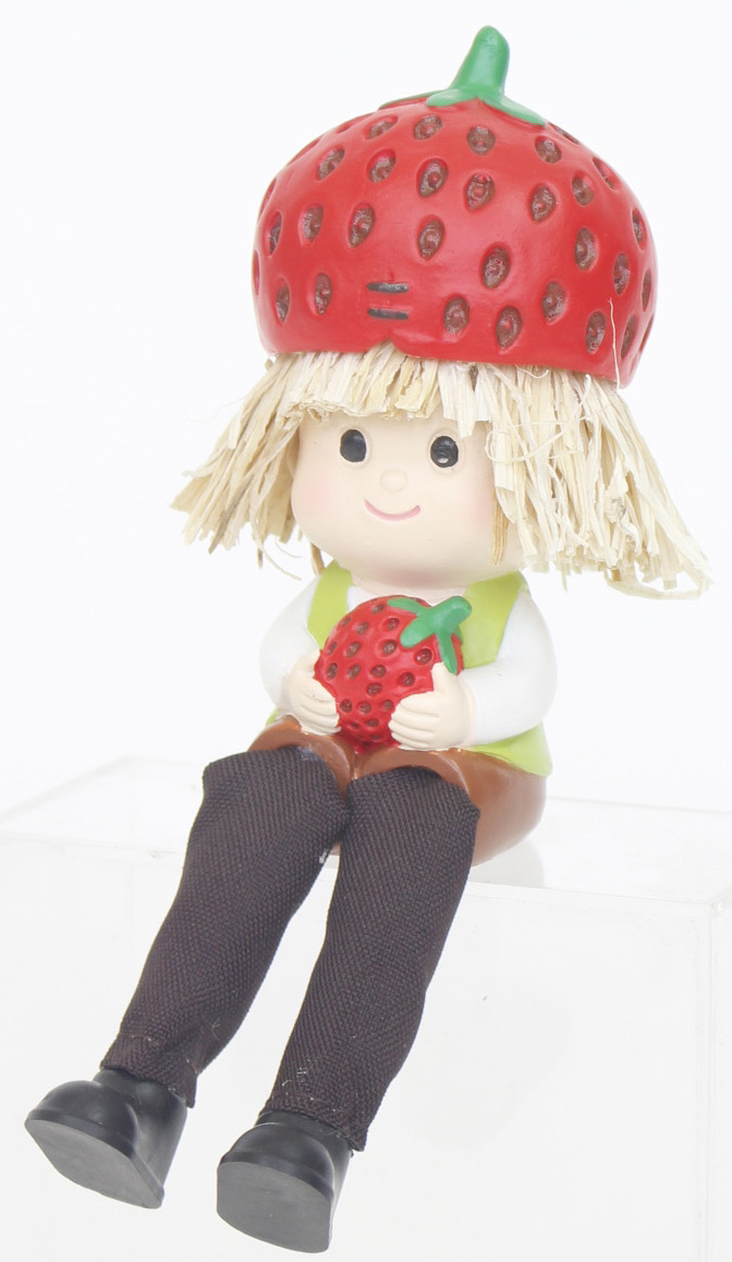 個人宅配送不可】お座りﾄﾞｰﾙｲﾁｺﾞ: デコレーションアイテム