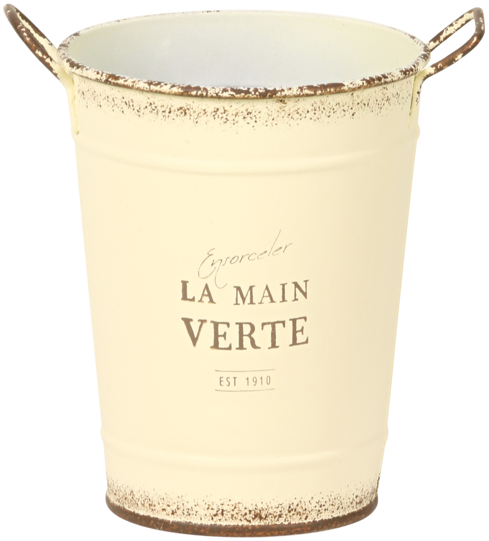 ガーデンブリキ耳付ポット L付