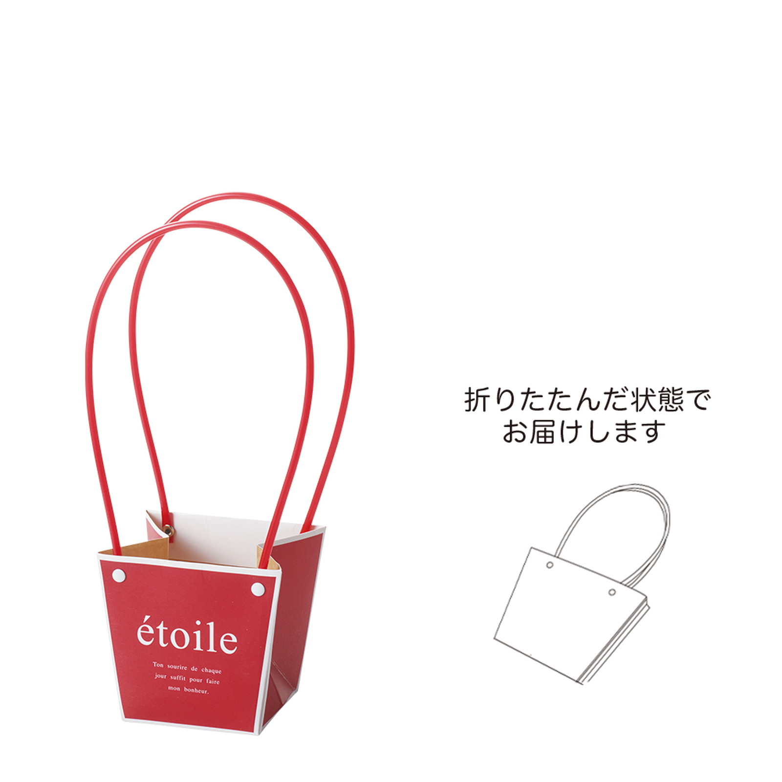 ミニギフトバッグ ネオレッド レッド