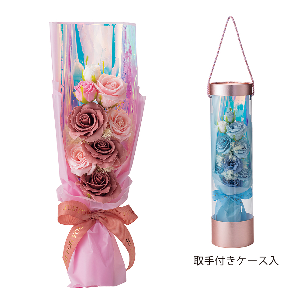 ロングソープフラワーブーケ ピンク