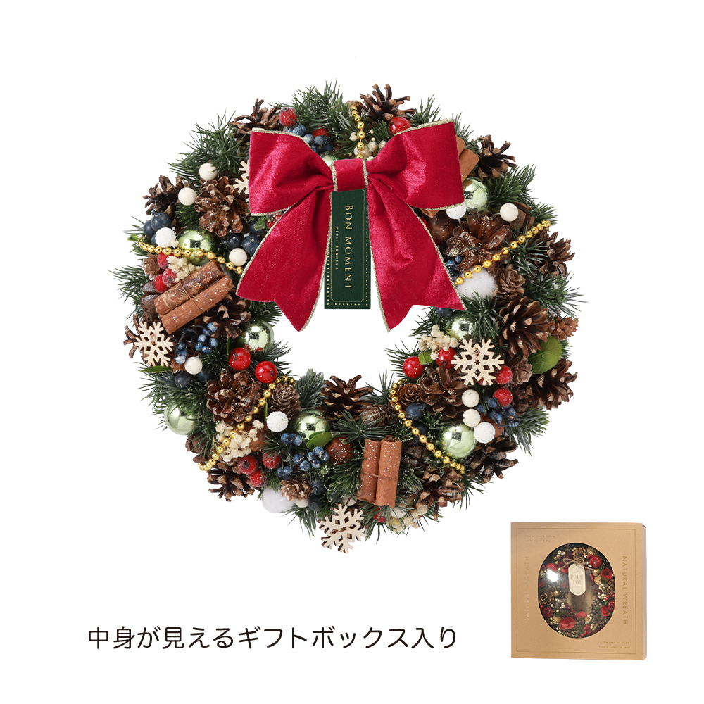 CMナチュラルリースLスノークリスマス