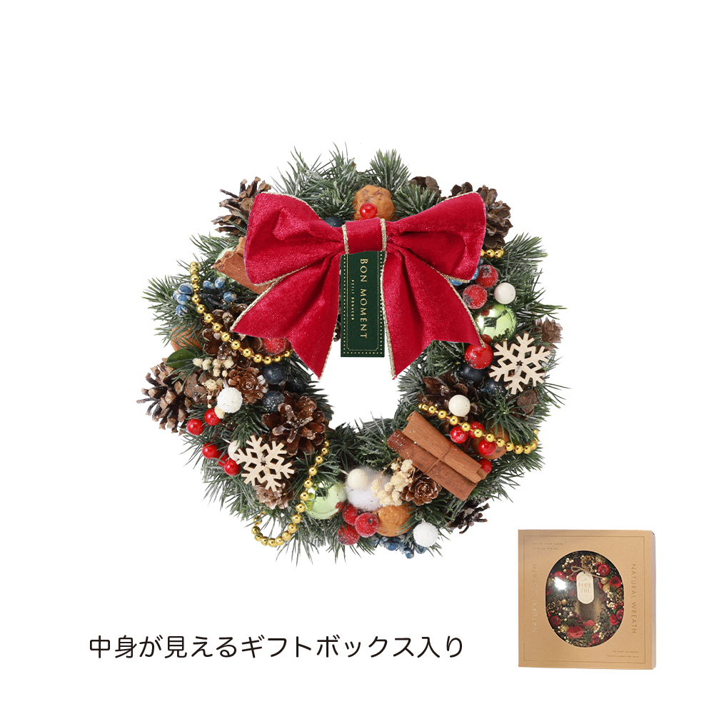 CMナチュラルリースMスノークリスマス