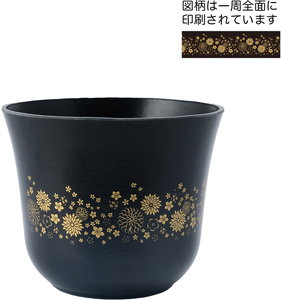 NYバンブーエコポット 椀型 花模様 L