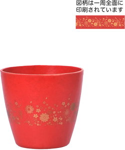 NYバンブーエコポット 椀型 花模様 M
