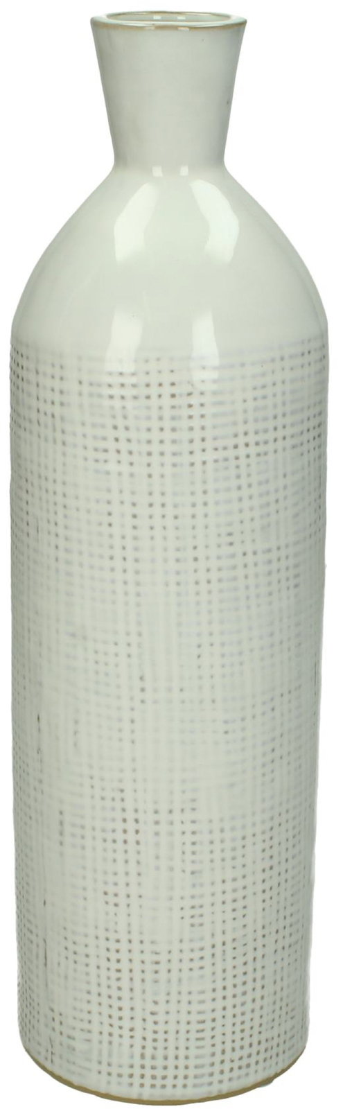 Vase Stoneware White 9.3x9.3x32cm