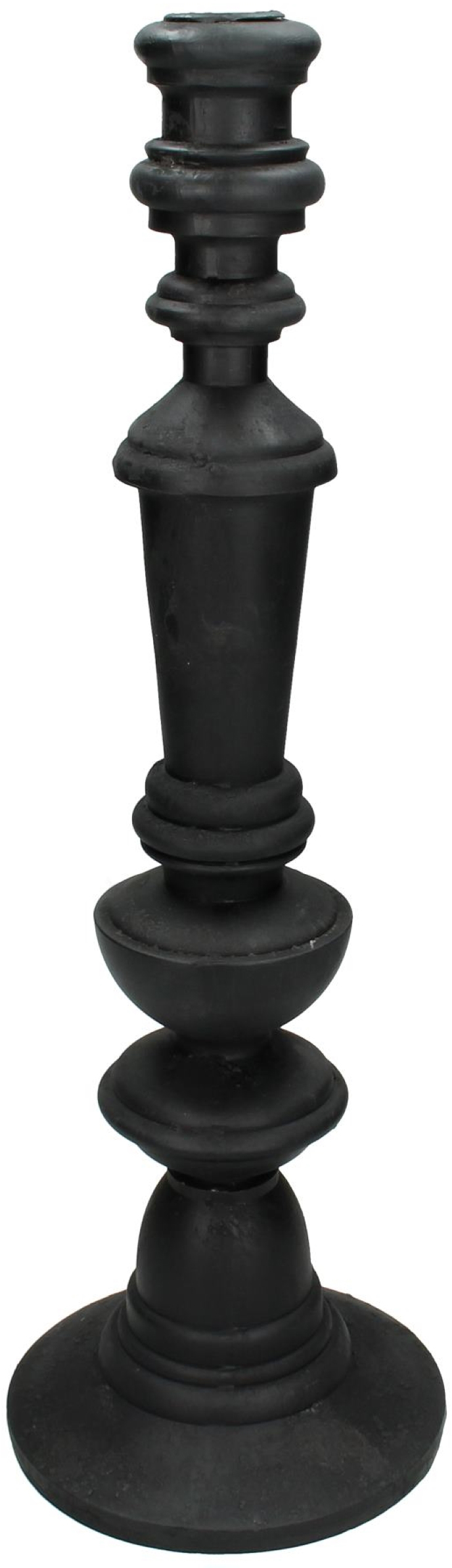 Candle Stick Polyresin Black 13.5x13.5x41cm