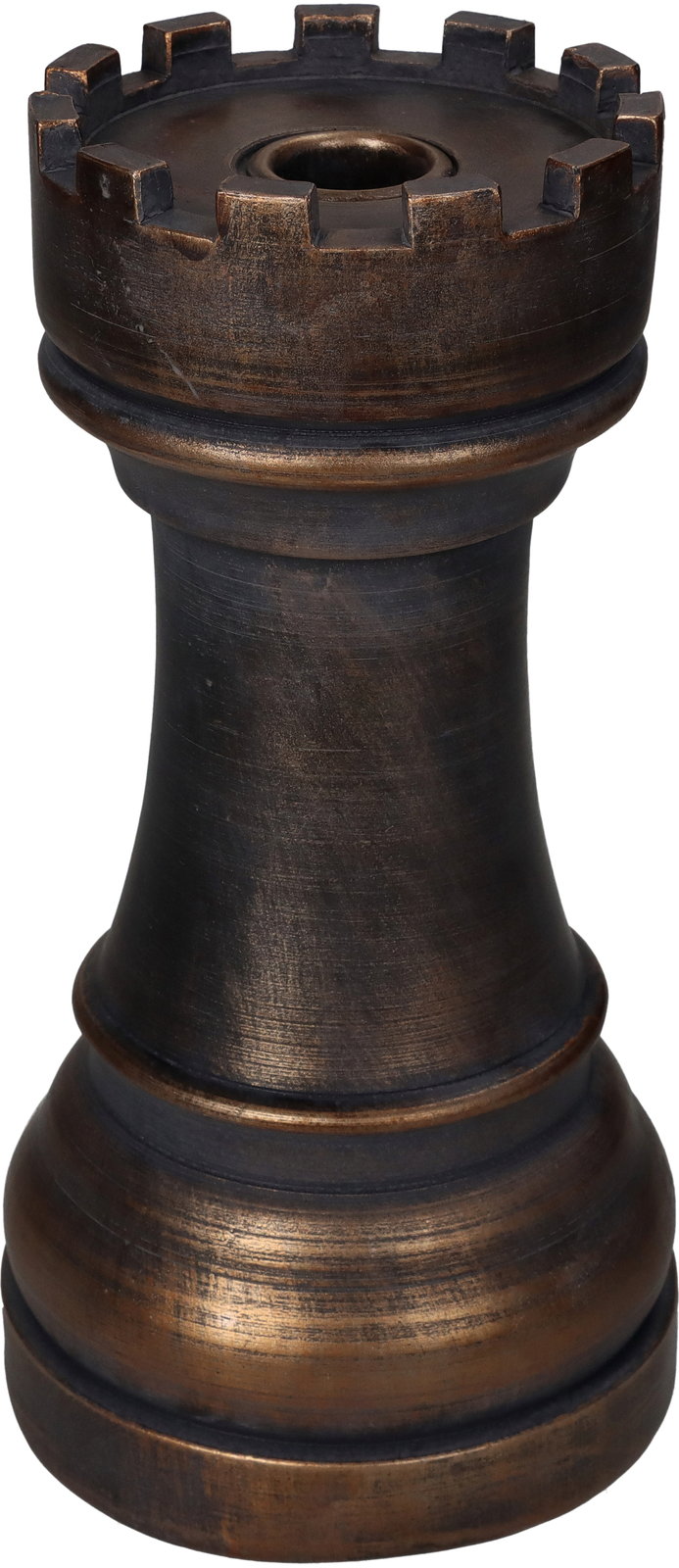 Candle Holder Chess Piece Polyresin Black 11x11x22.5cm
