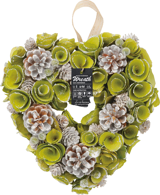 別途送料】【個人宅不可】緑色のﾊｰﾄﾘｰｽM: クリスマス雑貨 ｜ YDM