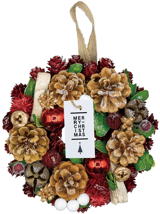 【別途送料】【個人宅不可】松ぼっくりのリースS