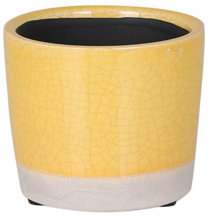 ylzszyʓrzCOLOR GLAZED POT COVER YELLOW