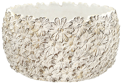 【個人宅配送不可】デイジーフラワーボウルS-WH