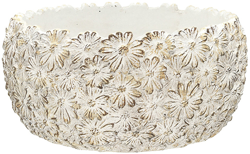 【個人宅配送不可】デイジーフラワーボウルL-WH