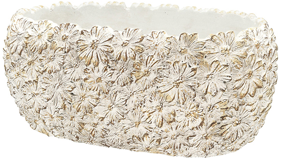 【個人宅配送不可】デイジーフラワーオーバルL-WH