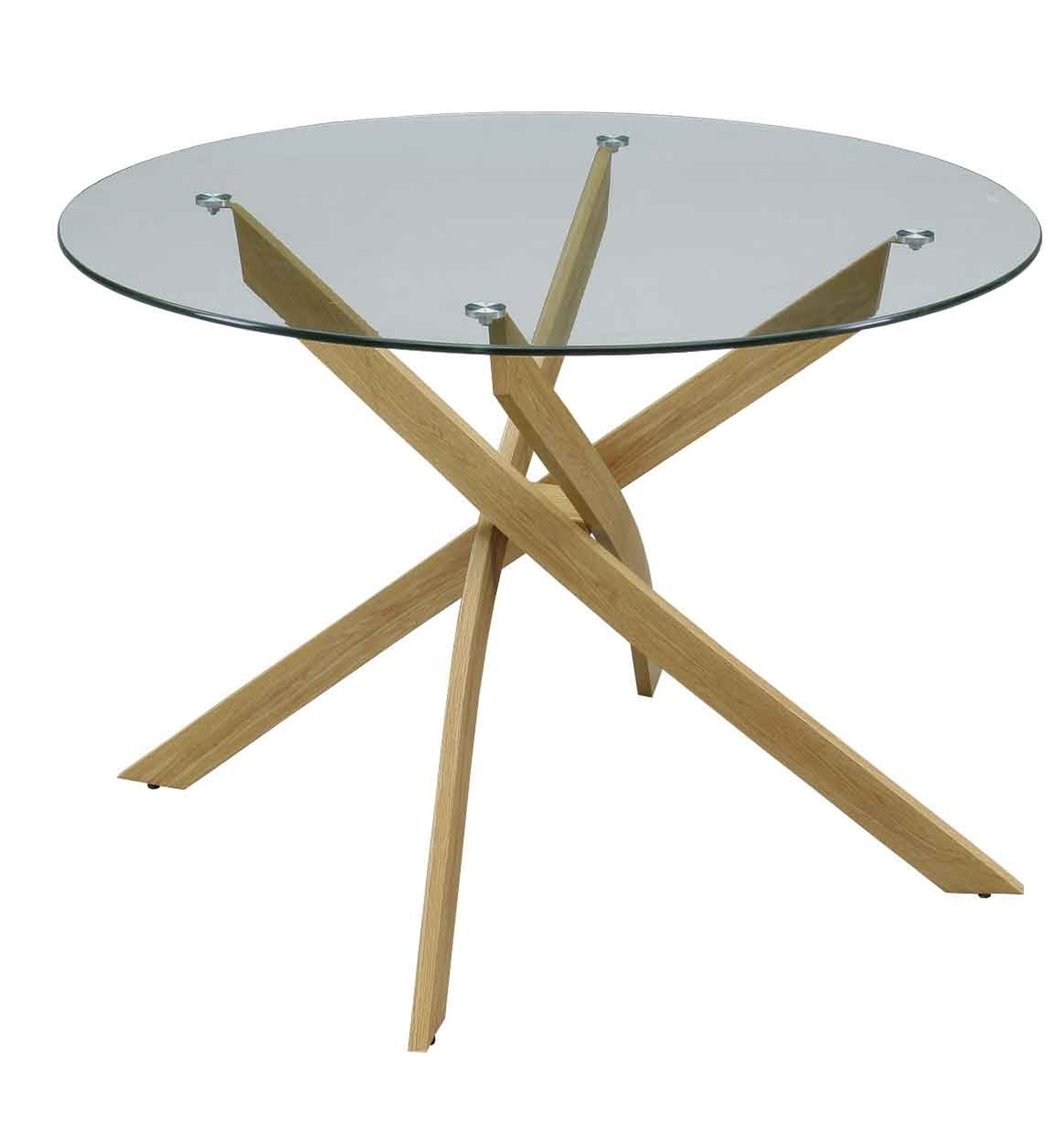 ルイーズ 110ガラステーブル クリア/NA