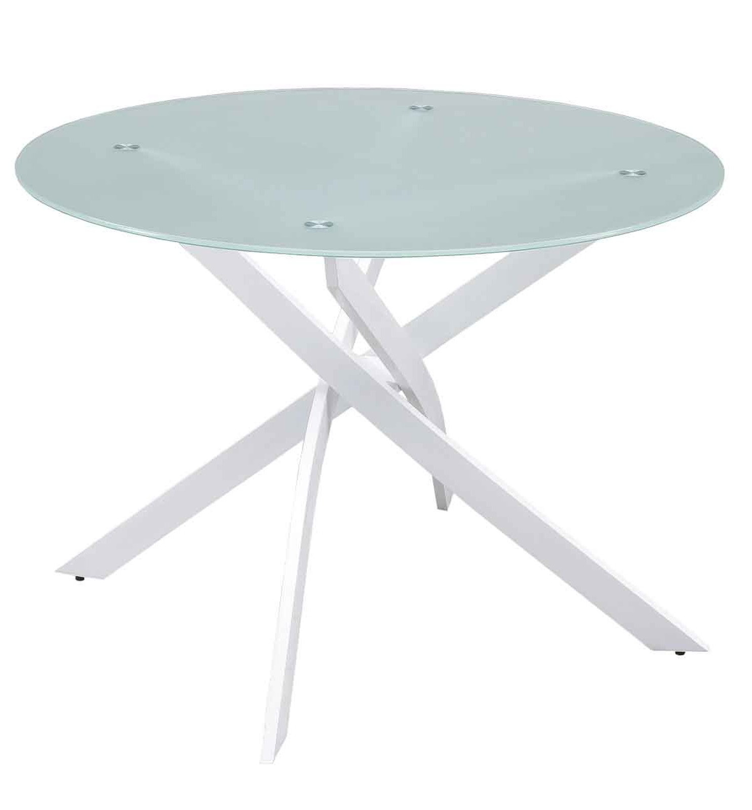 ルイーズ 110ガラステーブル WH/WH