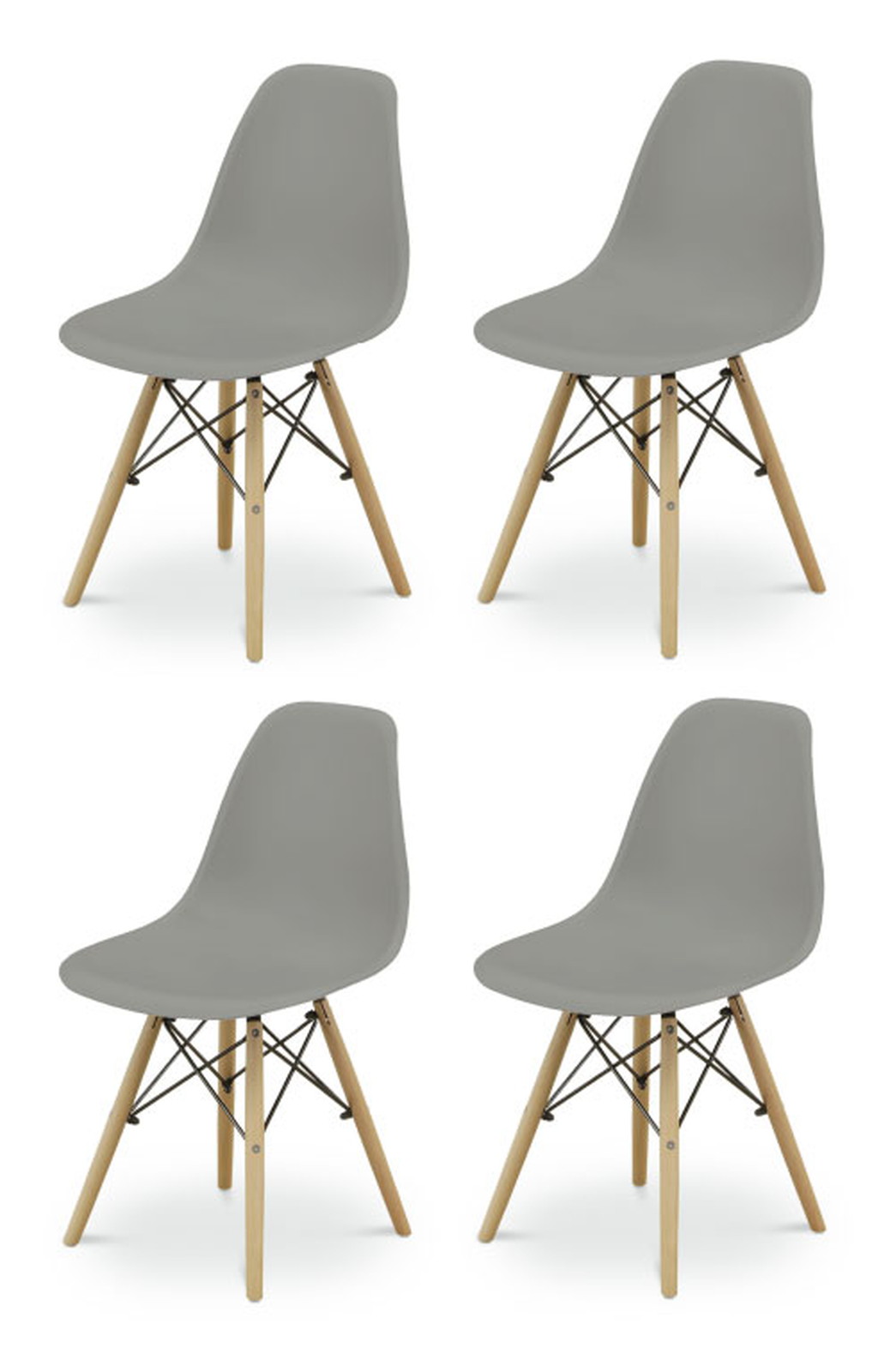 リーブス チェア 4脚入 ストーングレー