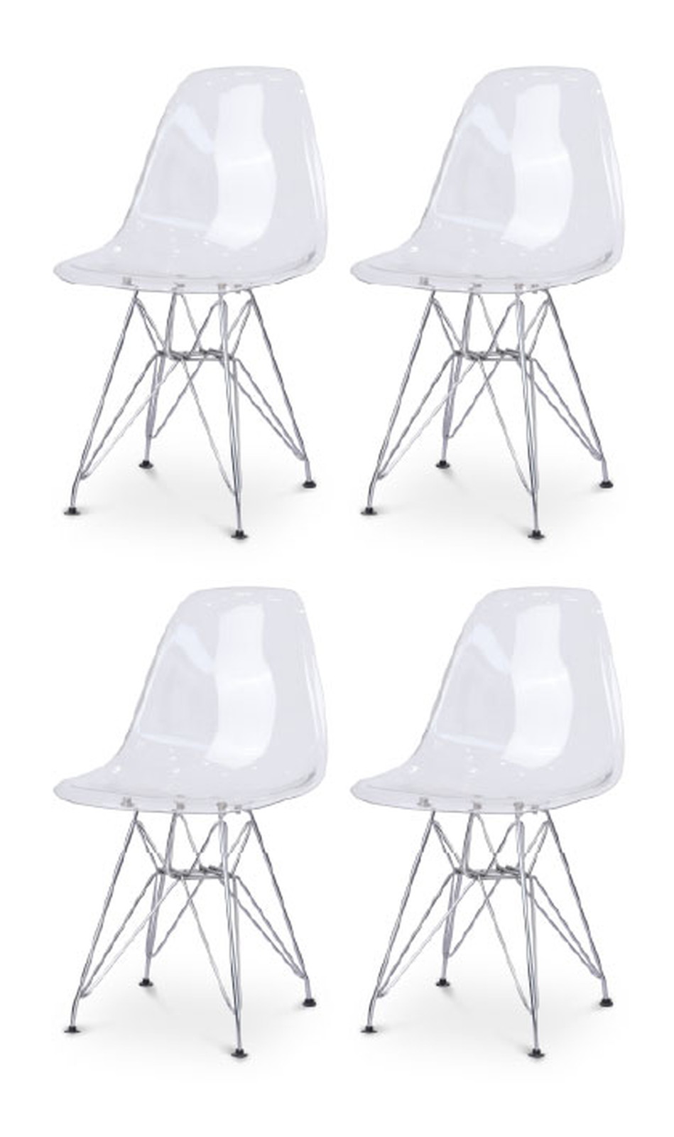 リーブス チェア 4脚入 クリア